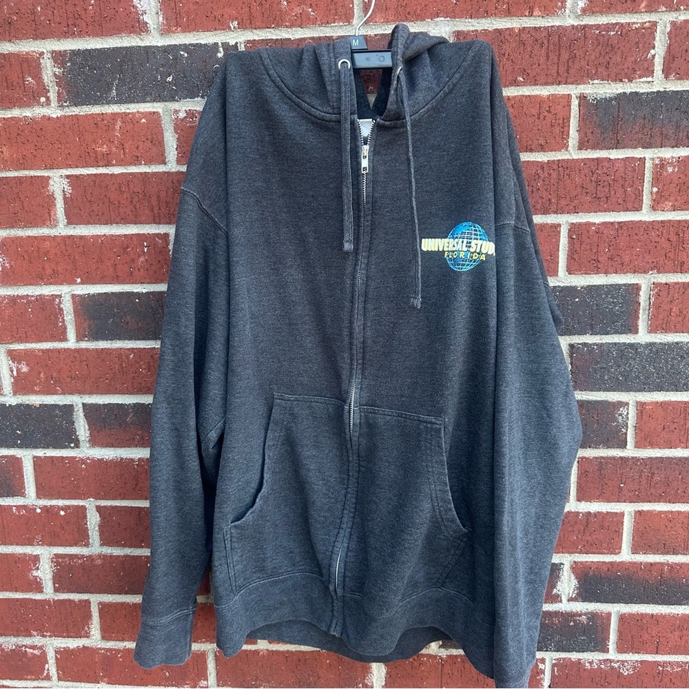 Universal Charcoal Hoodie with Blue and Yellow Logo   HG